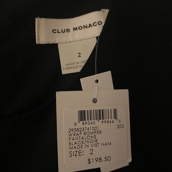 Black Club Monaco Romper - Picture 2 of 2